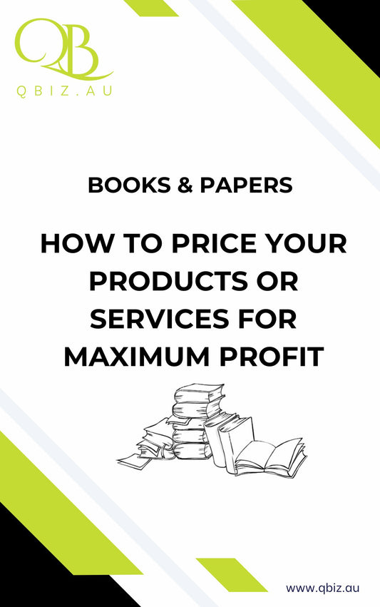 White Paper: How to Price Your Products or Services for Maximum Profit