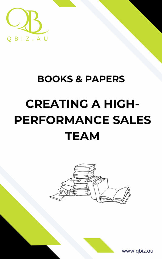 White Paper: Creating a High-Performance Sales Team