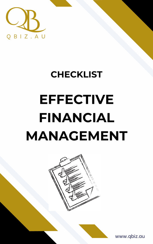Checklist for Effective Financial Management and Cash Flow for Small Businesses