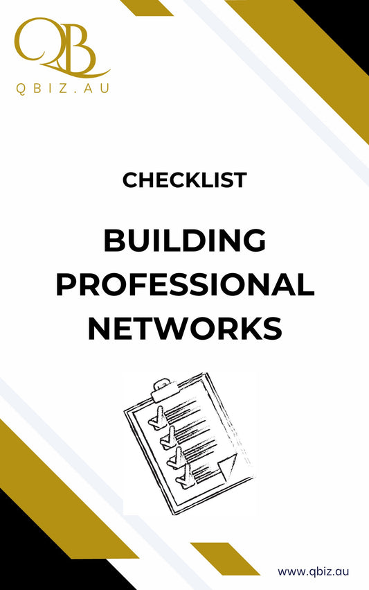 Checklist for Building Professional  Networks: Strategies for Connecting with  Other Business Owners and Industry Leaders