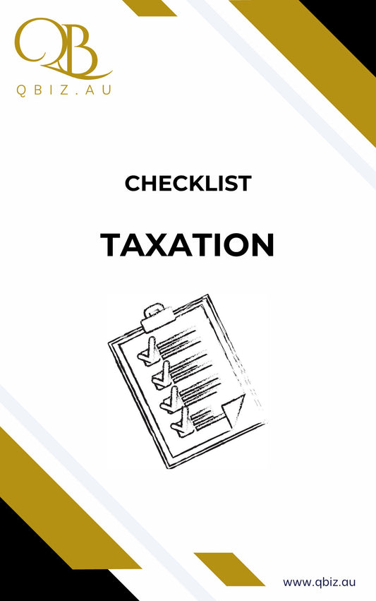 Checklist for Taxation Navigating Business Taxes, Deductions, and Filing Requirements