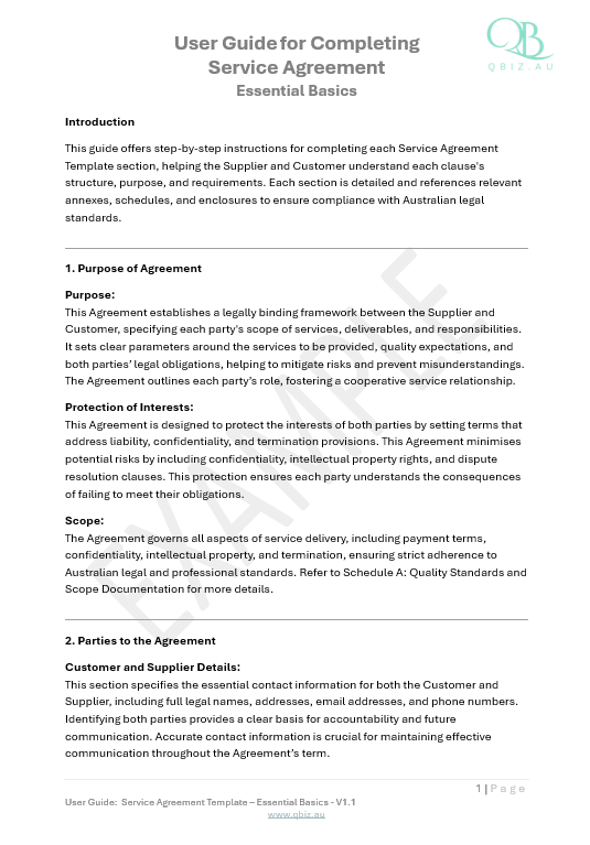 Service Agreement: A Framework for Defining Service Delivery and Legal Obligations