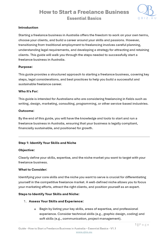 How to Start a Freelance Business in Australia