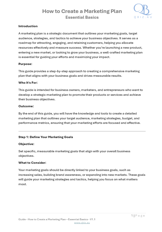 How to Create a Marketing Plan