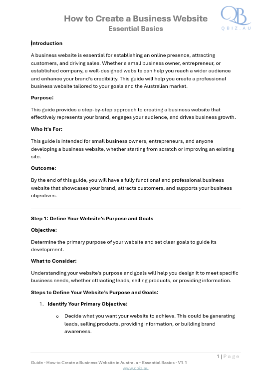 How to Create a Business Website