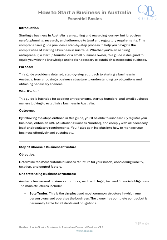 How to Start a Business in Australia