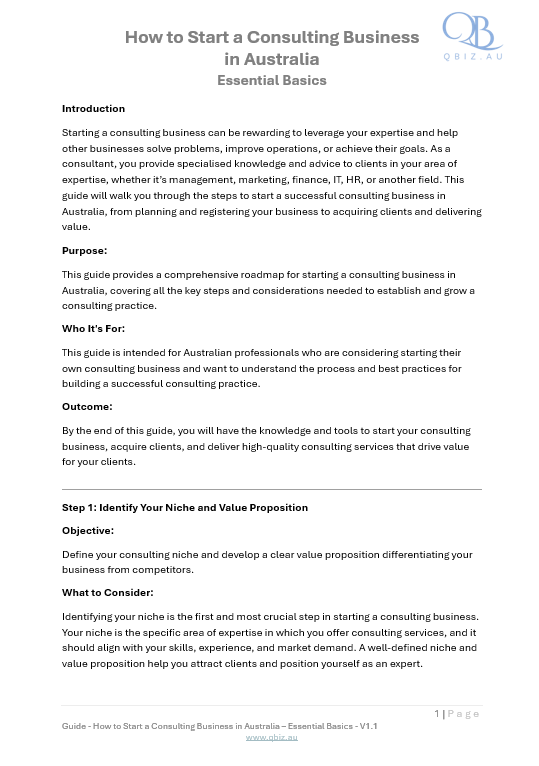 How to Start a Consulting Business in Australia