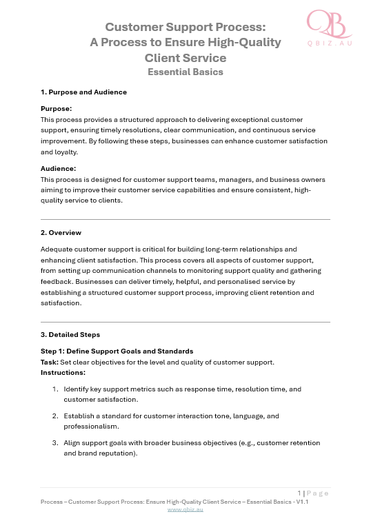 Customer Support Process: A Process to Ensure High-Quality Client Service
