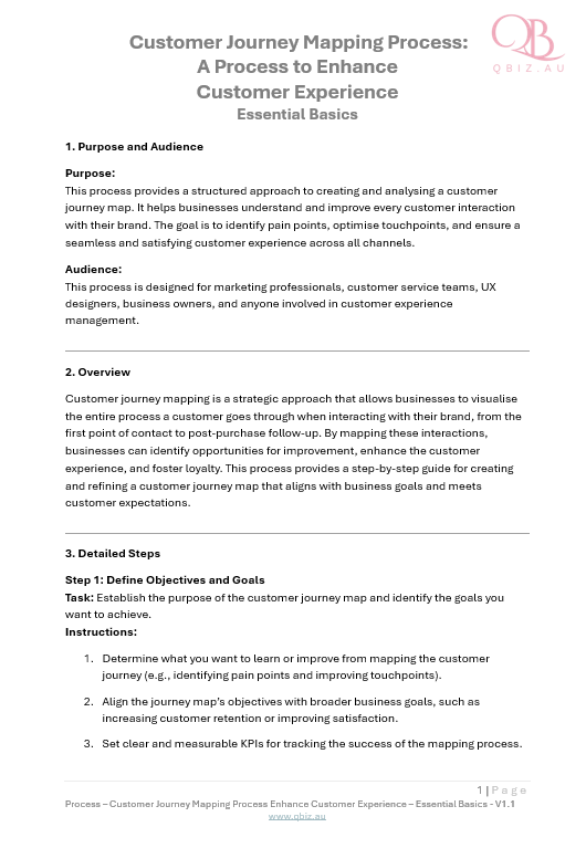 Customer Journey Mapping Process: A Process to Enhance Customer Experience