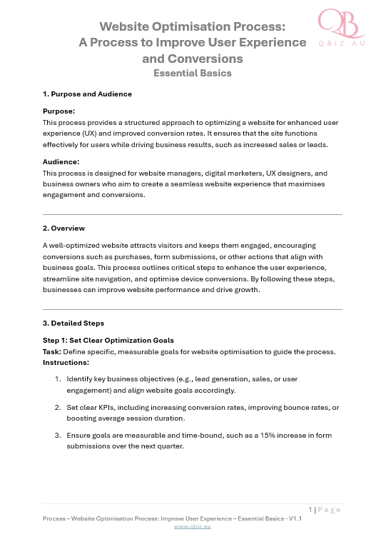 Website Optimisation Process: A Process to Improve User Experience and Conversions
