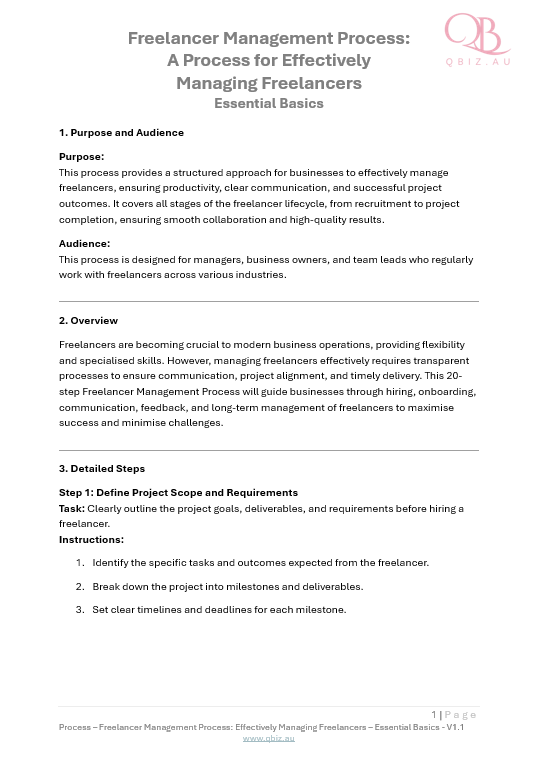 Freelancer Management Process: A Process for Effectively Managing Freelancers