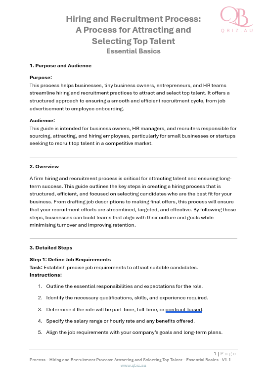 Hiring and Recruitment Process: A Process for Attracting and Selecting Top Talent