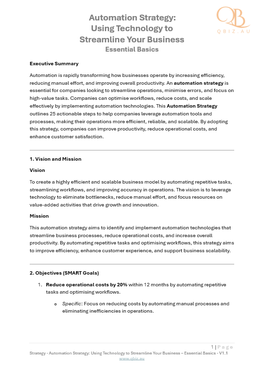Automation Strategy: Using Technology to Streamline Your Business