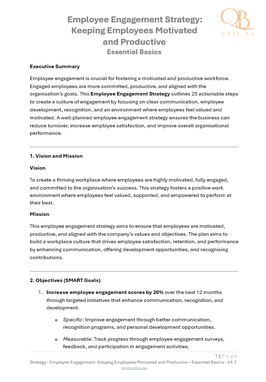 Employee Engagement Strategy: Keeping Employees Motivated and Productive