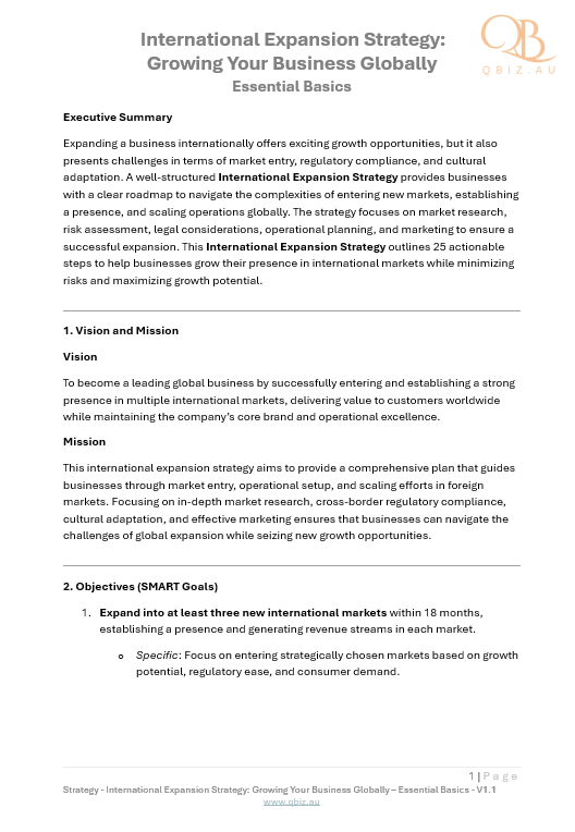 International Expansion Strategy: Growing Your Business Globally