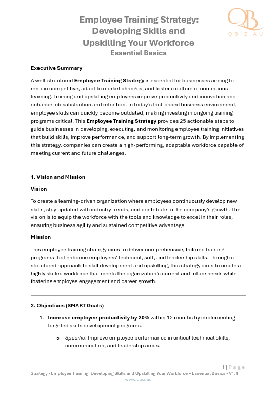 Employee Training Strategy: Developing Skills and Upskilling Your Workforce