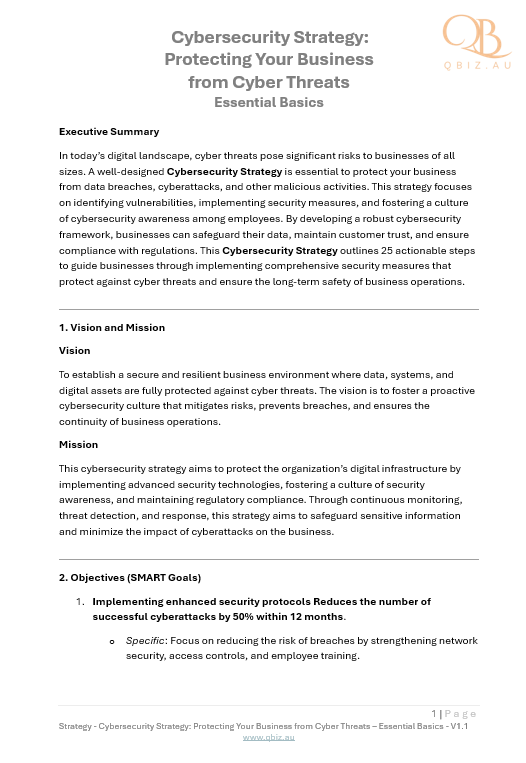 Cybersecurity Strategy: Protecting Your Business from Cyber Threats