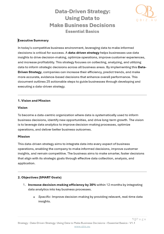 Data-Driven Strategy: Using Data to Make Business Decisions