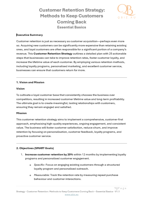 Customer Retention Strategy: Methods to Keep Customers Coming Back