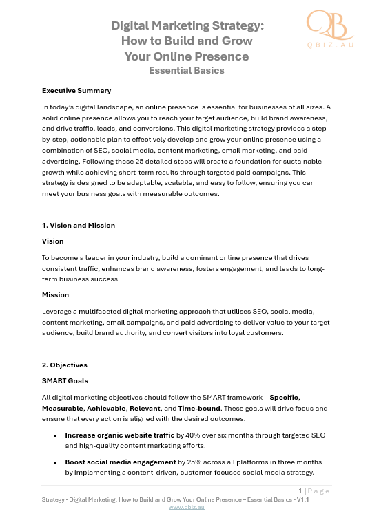 Digital Marketing Strategy: How to Build and Grow Your Online Presence