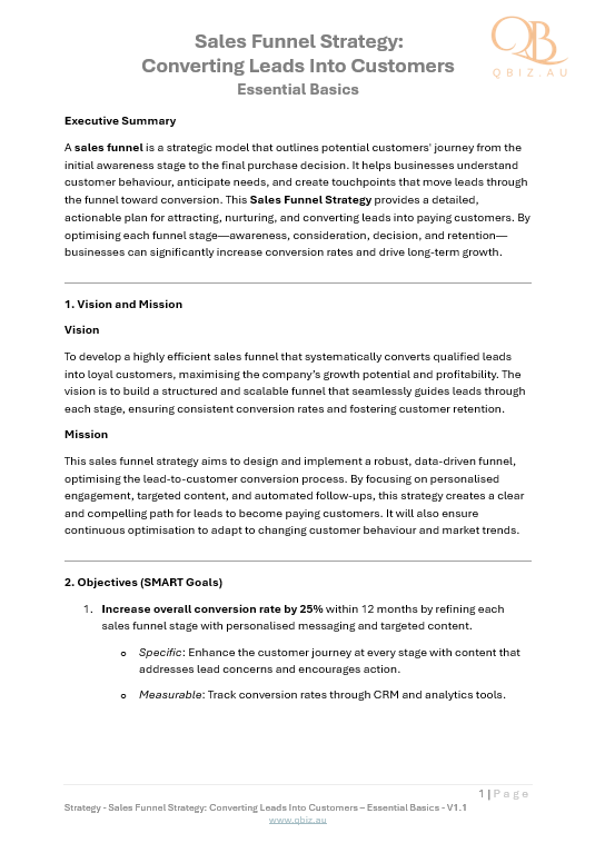Sales Funnel Strategy: Converting Leads Into Customers