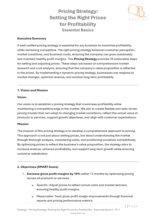 Pricing Strategy: Setting the Right Prices for Profitability