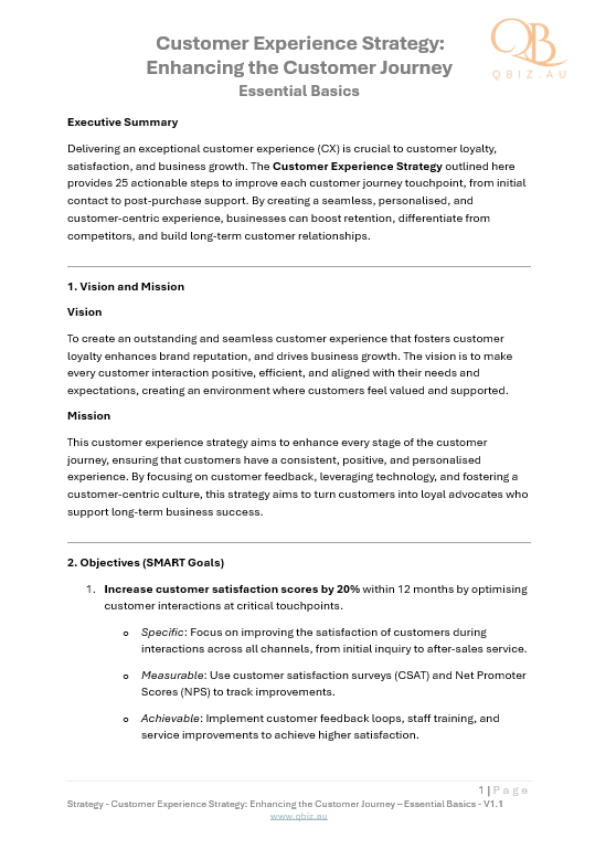 Customer Experience Strategy: Enhancing the Customer Journey