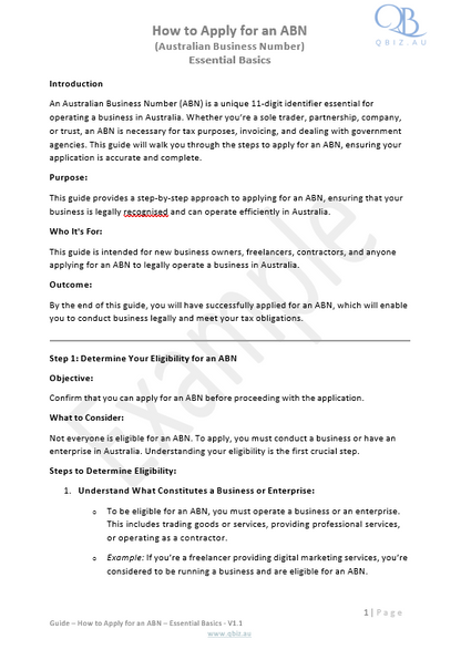 How to Apply for an ABN (Australian Business Number)