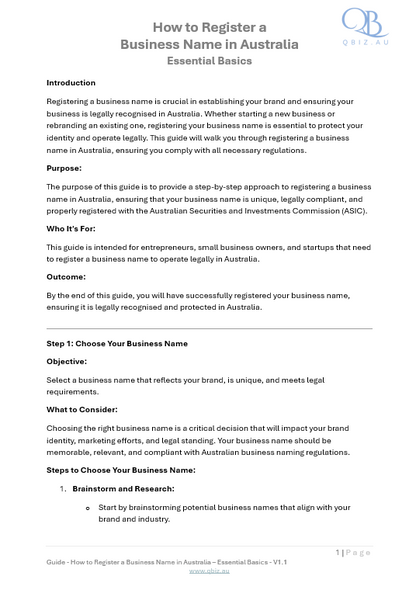 How to Register a Business Name in Australia