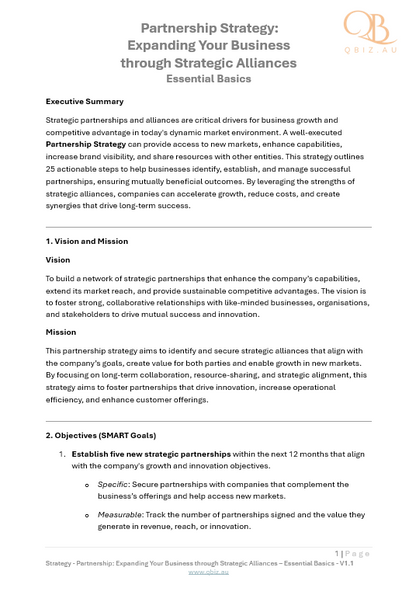 Partnership Strategy: Expanding Your Business through Strategic Alliances