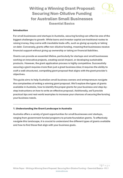 White Paper: The Ultimate Guide to Business Funding for Startups